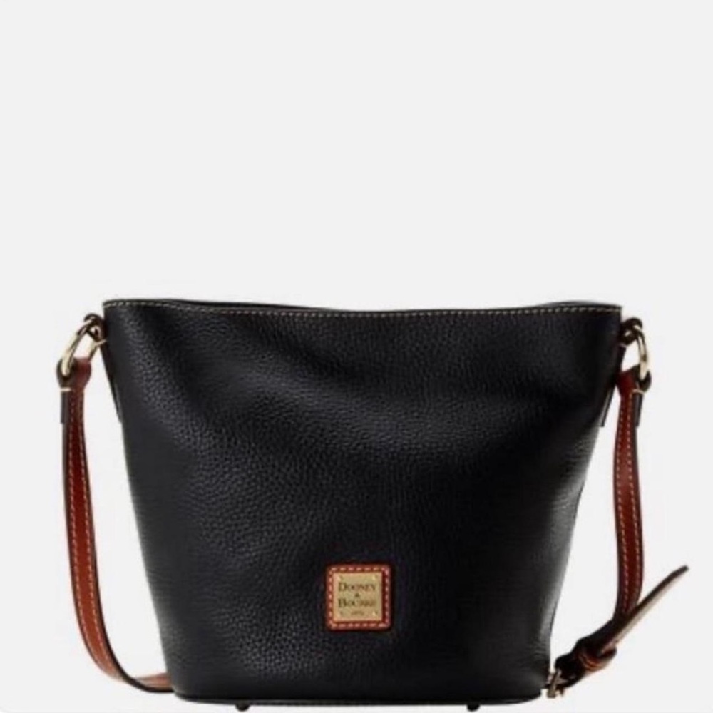 Dooney & Bourke Black Pebble Leather Shoulder Bag